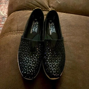 Bobs black sparkle espadrilles